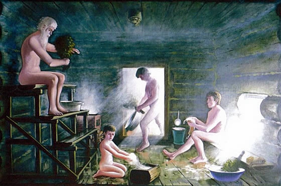 Владимир Марков - картина "Баня по-черному"