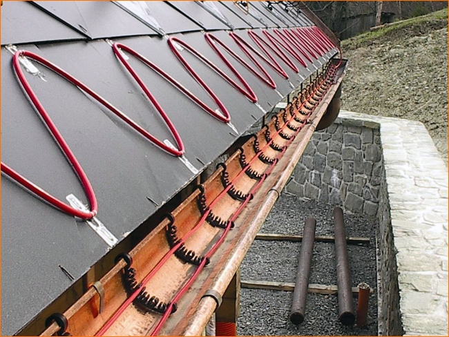 нагревательные кабели для предотвращения обмерзания крыши